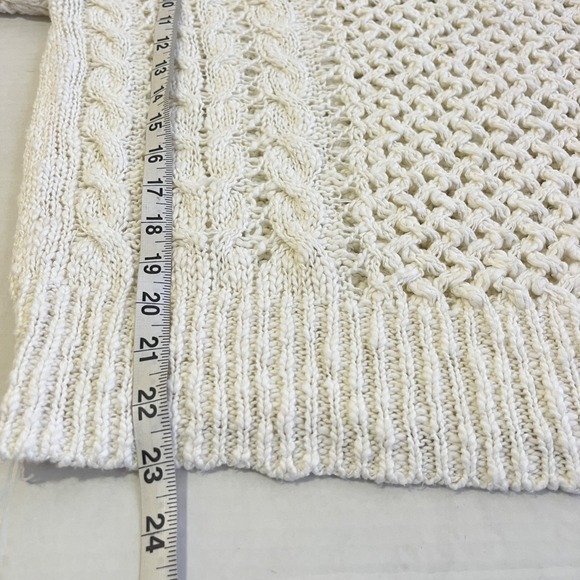 Abercrombie & Fitch Women Crochet Sweater XS/S Fisherman Cable Knit Coastal Cozy - Picture 5 of 10